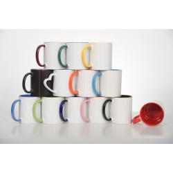 Mug blanc, intérieur et...